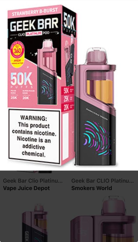 Geek Bar Clio Platinum 50k POD - Strawberry B Burst