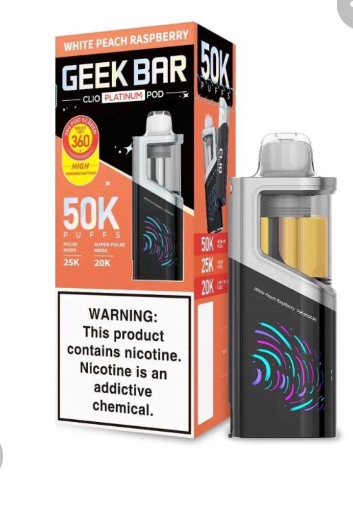 Geek Bar Clio Platinum Pod - White Peach Raspberry