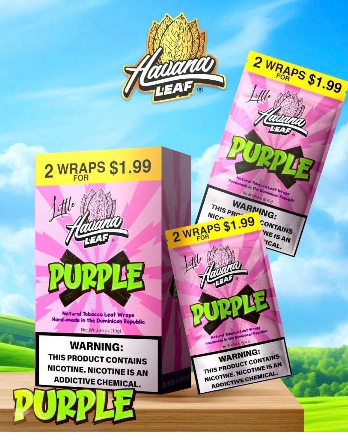 Little Havana Leaf - Purple  20 / 2pks  @ 1.99