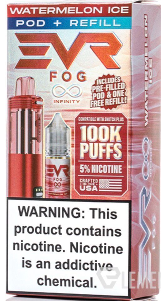 EVRFOG 100k Refillable Disposable Pods - Watermelon Ice