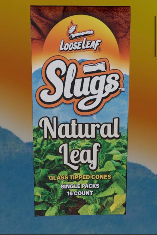 Loose Leaf Slugs - Natural Leaf Glass Tipped Cones