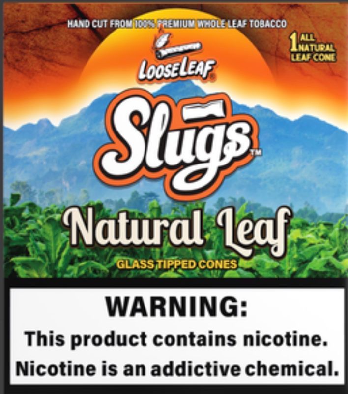 Loose Leaf Slugs - Natural Leaf Glass Tipped Cones