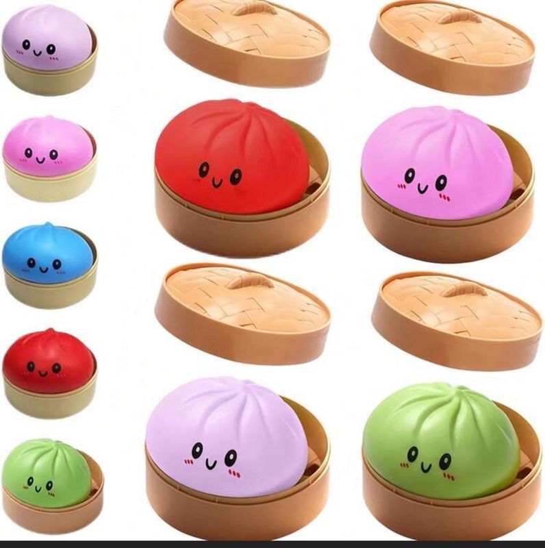 Squishy Toys - Steam Buns -  12 Pk Misc Colors