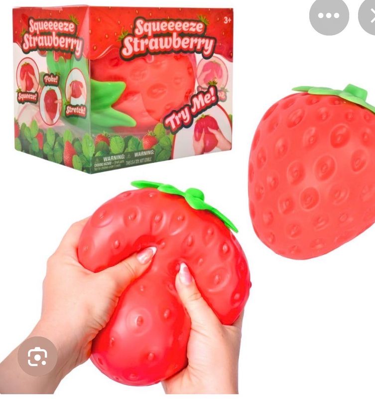 Squishy Toys - XXL Strawberry : Boxed Individually