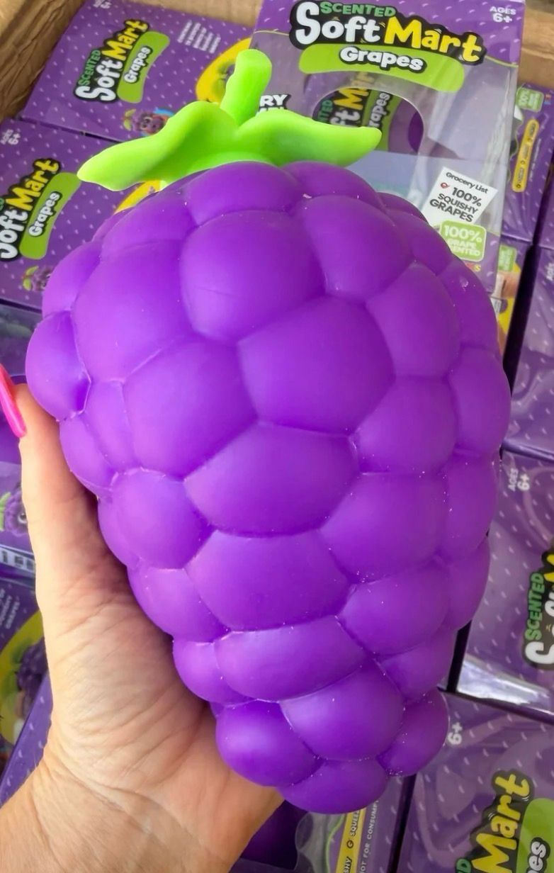 Squishy Toys - Jumbo Grapes / Individually Sold And Boxed