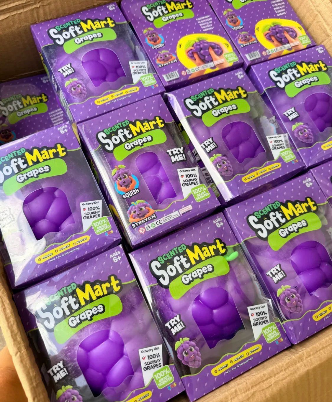 Squishy Toys - Jumbo Grapes / Individually Sold And Boxed