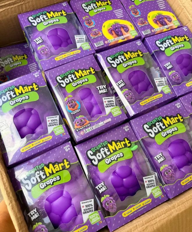 Squishy Toys - Jumbo Grapes / Individually Sold And Boxed