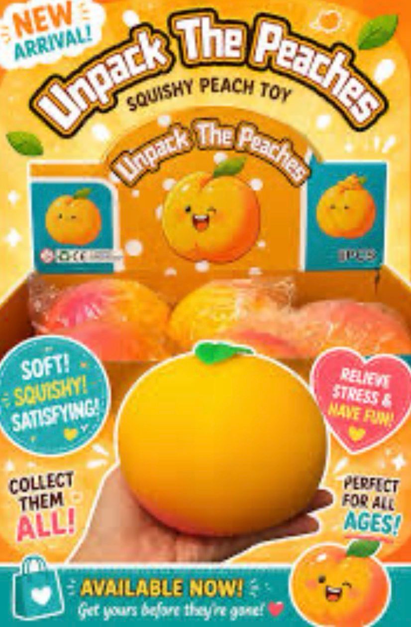 Squishy Toys - Jumbo Peach Squishy / Box Of 6 Sold By The Box