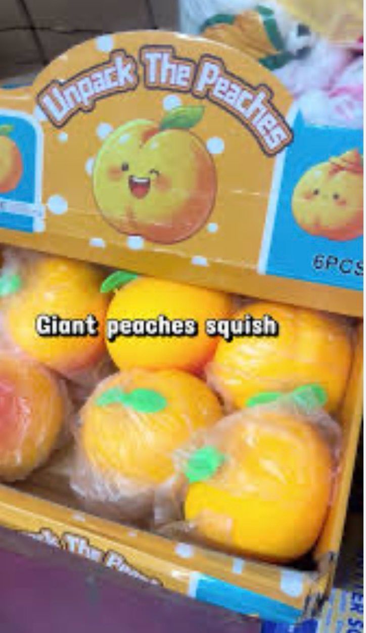 Squishy Toys - Jumbo Peach Squishy / Box Of 6 Sold By The Box
