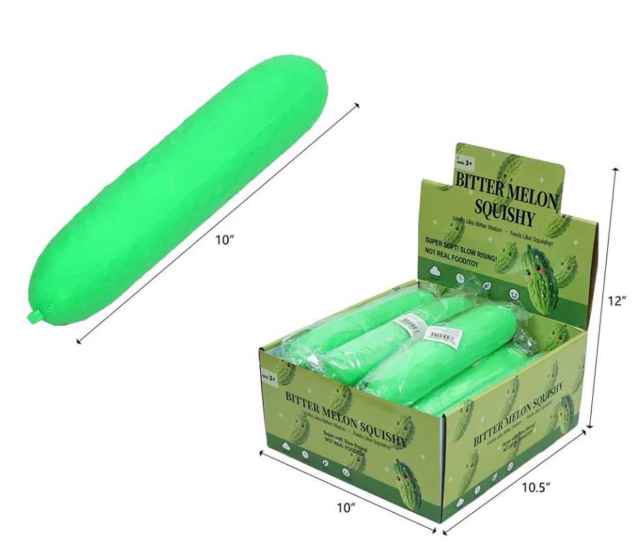 Squishy Toys - Bitter Melon / Box Of 12 - Individually Wrapped