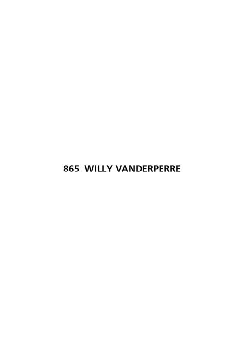 865 WILLY VANDERPERRE