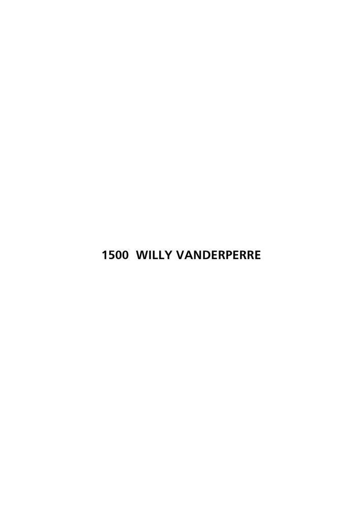 [SIGNED] 1500 WILLY VANDERPERRE