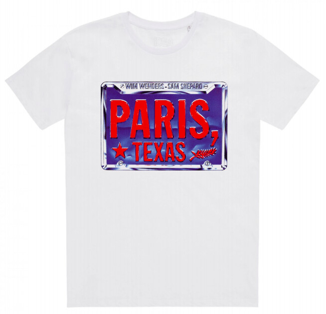 Wim Wenders PARIS, TEXAS License Plate Shirt