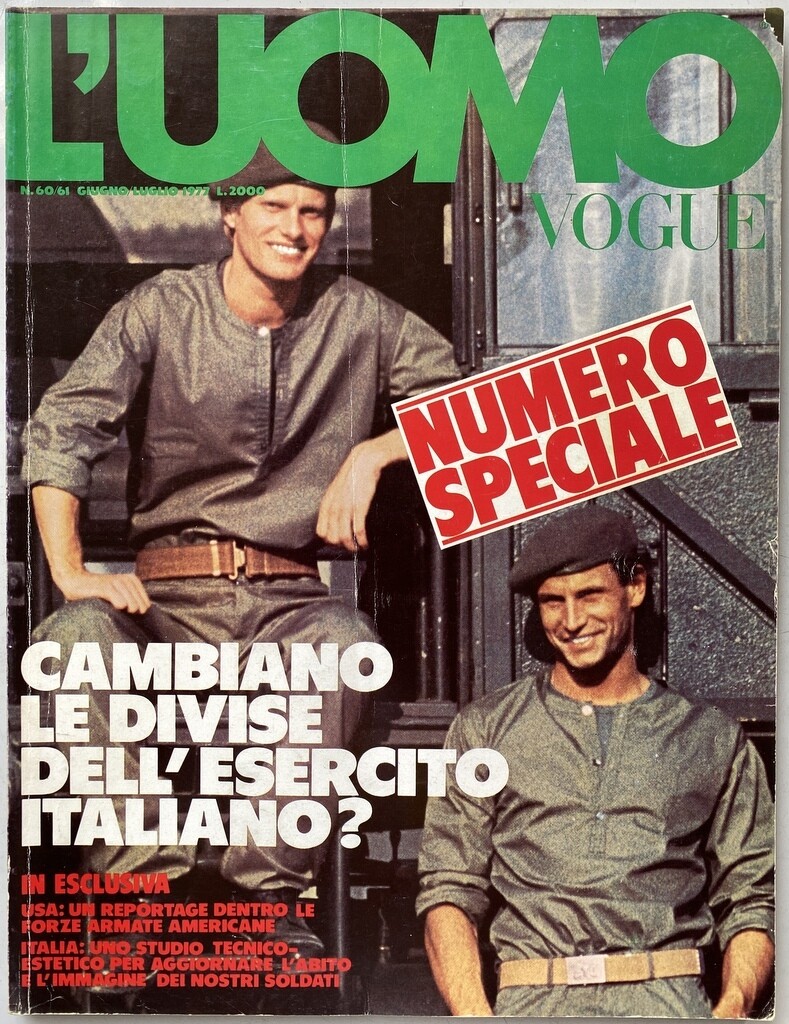 L'Uomo Vogue 1977 ARMANI ARMY SPECIAL