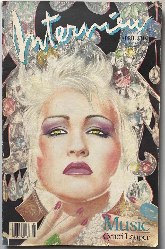 Interview Magazine 1986 Cyndi Lauper