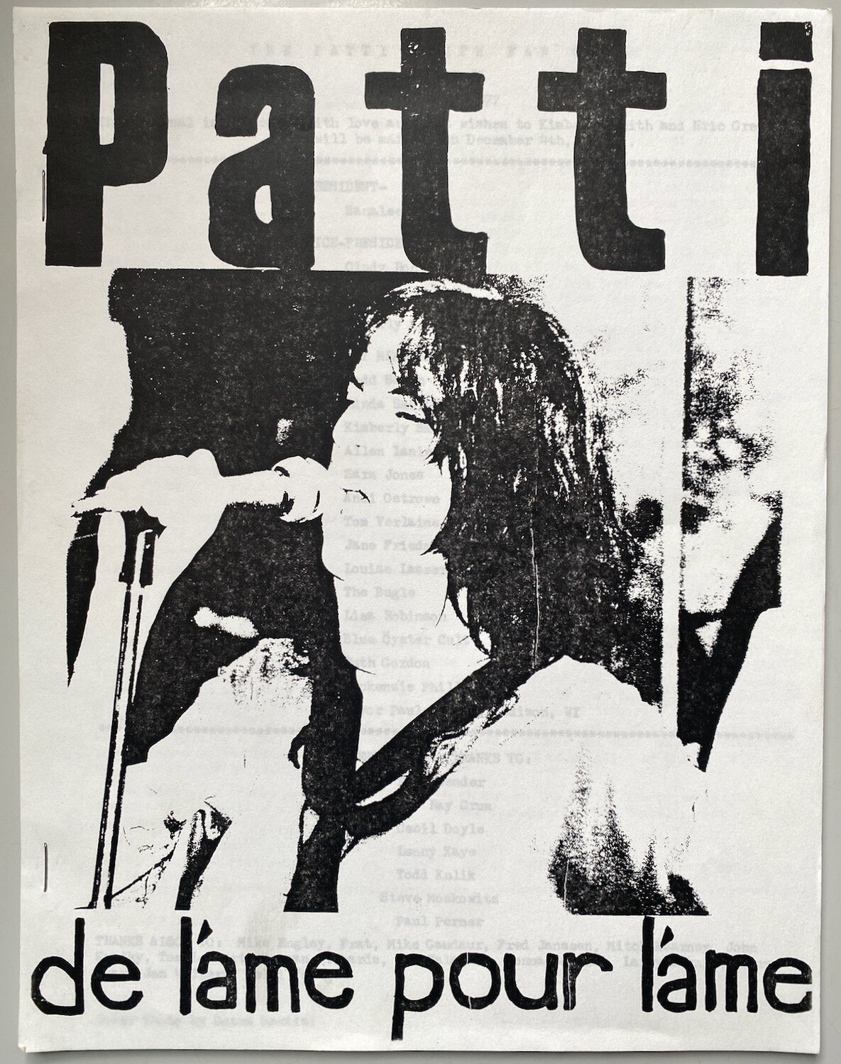 Patti Smith de l'ame pour l'ame no.5