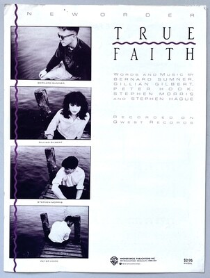 New Order True Faith Song Sheet