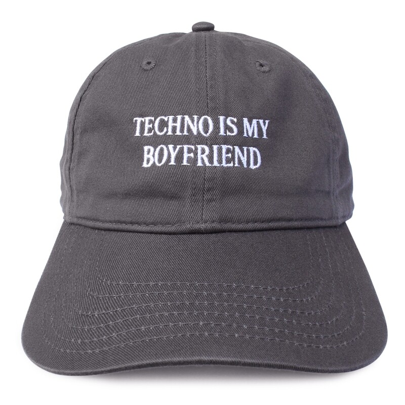 TECHNO IS MY BOYFRIEND hat (Charcoal)