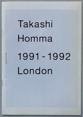 Takashi Homma 1991-1992 London