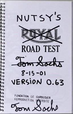 [SIGNED] TOM SACHS NUTSY'S ROAD TEST
