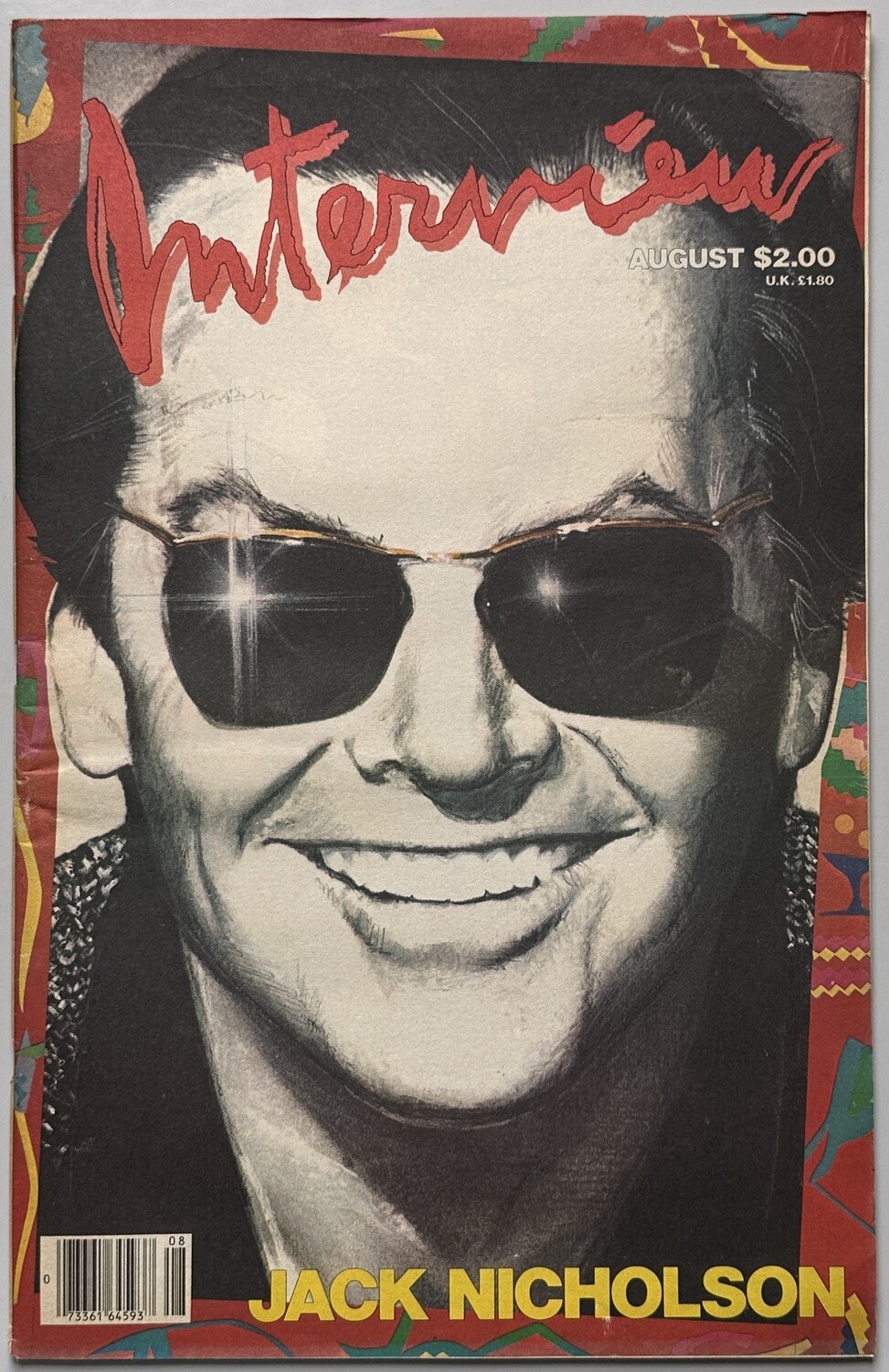 Interview Magazine 1984 Jack Nicholson