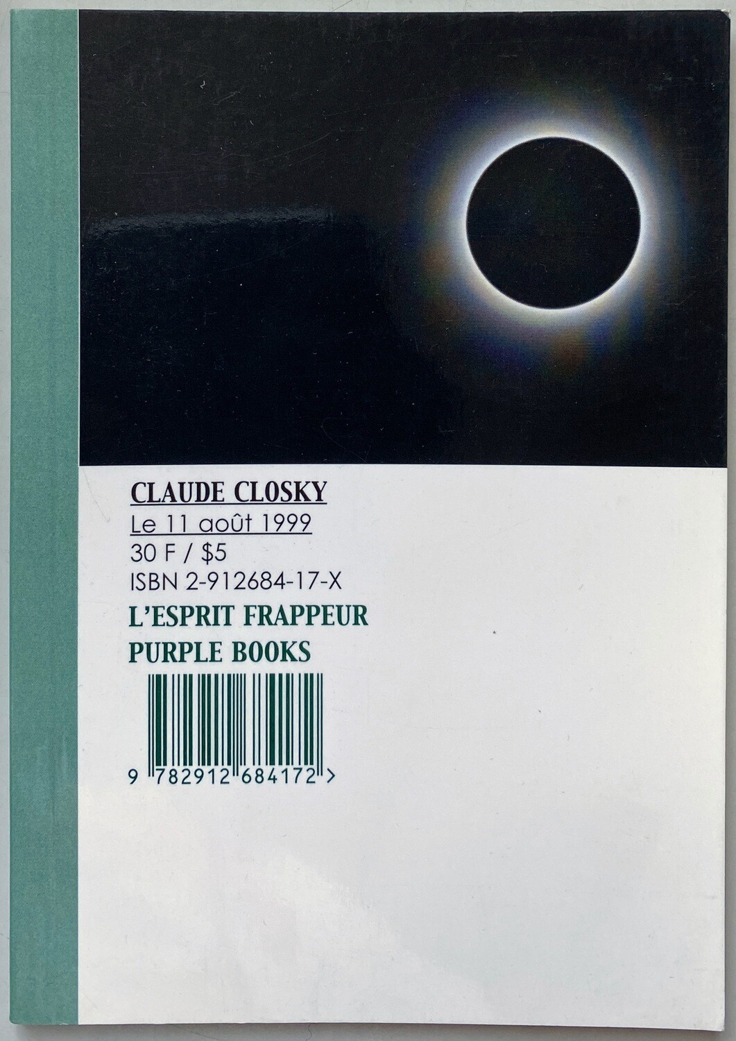 Claude Closky Le 11 aout 1999