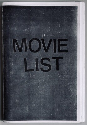 Dash Snow Movie List zine edition