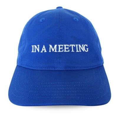 IN A MEETING HAT (BLUE)