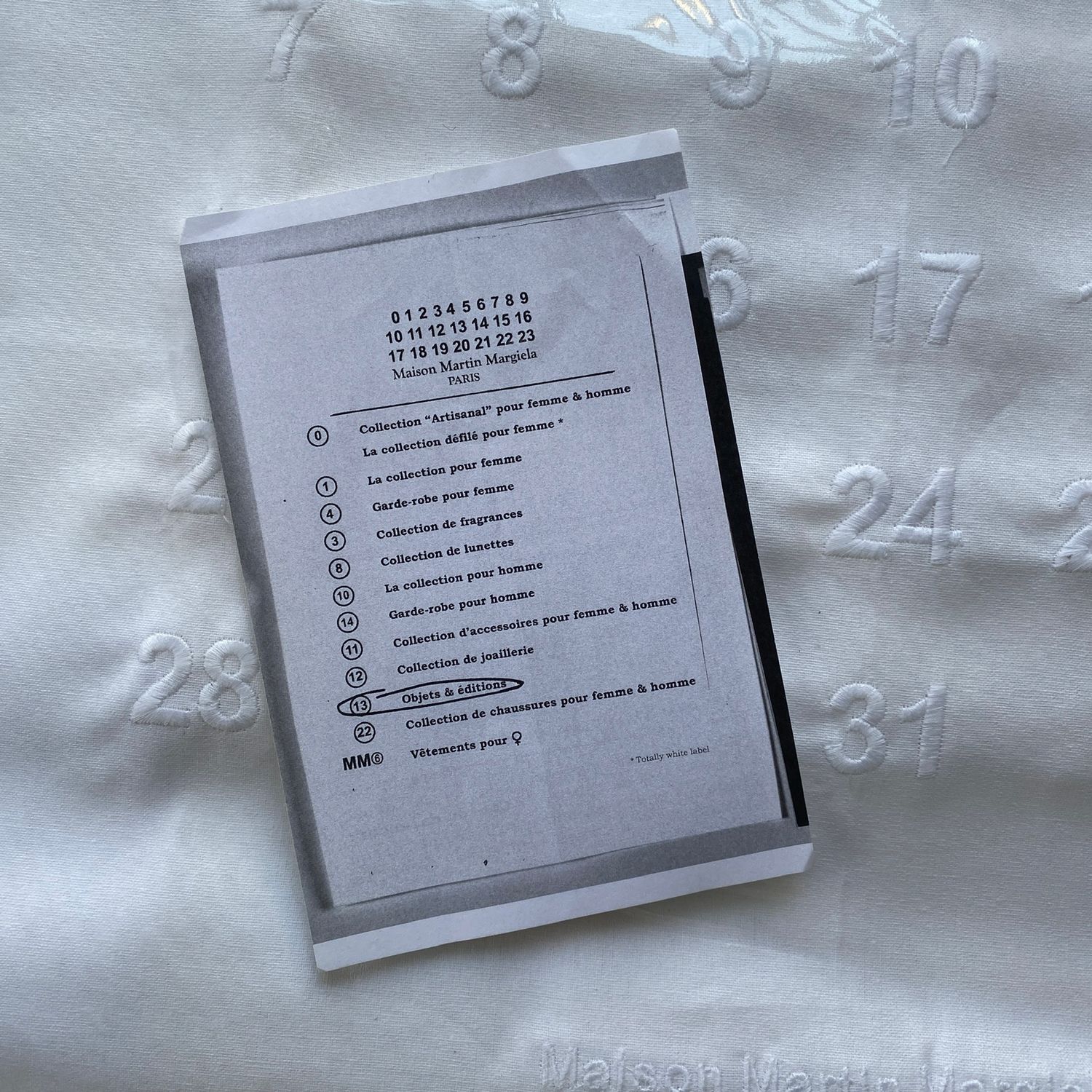 Maison Martin Margiela 2013 Calendar