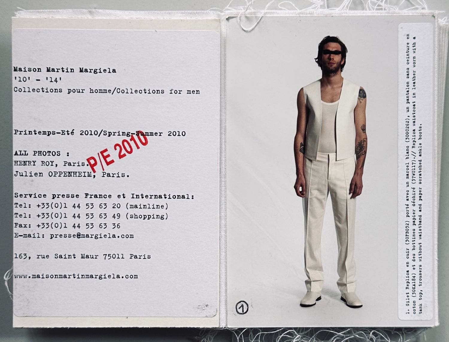 Maison Martin Margiela Mens Printemps 2010