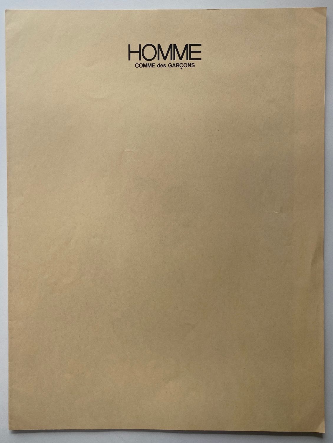 COMME des GARÇONS Homme 1981 No 4