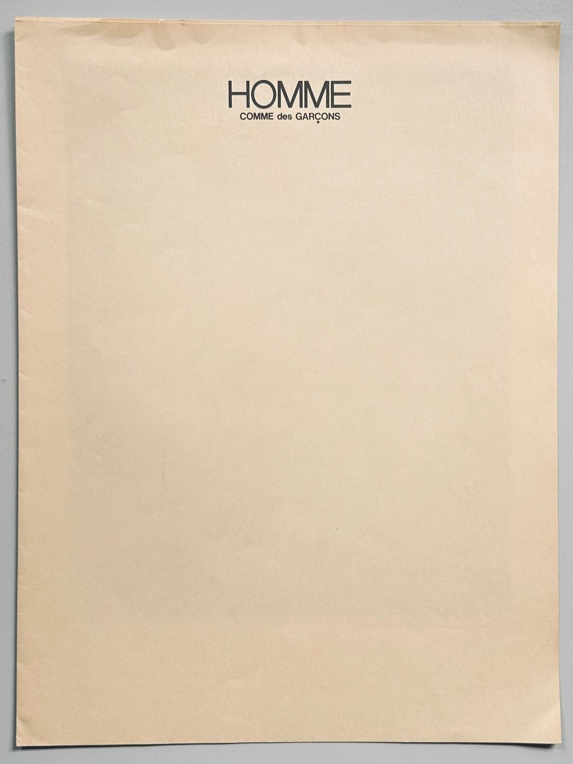 COMME des GARÇONS Homme 1980