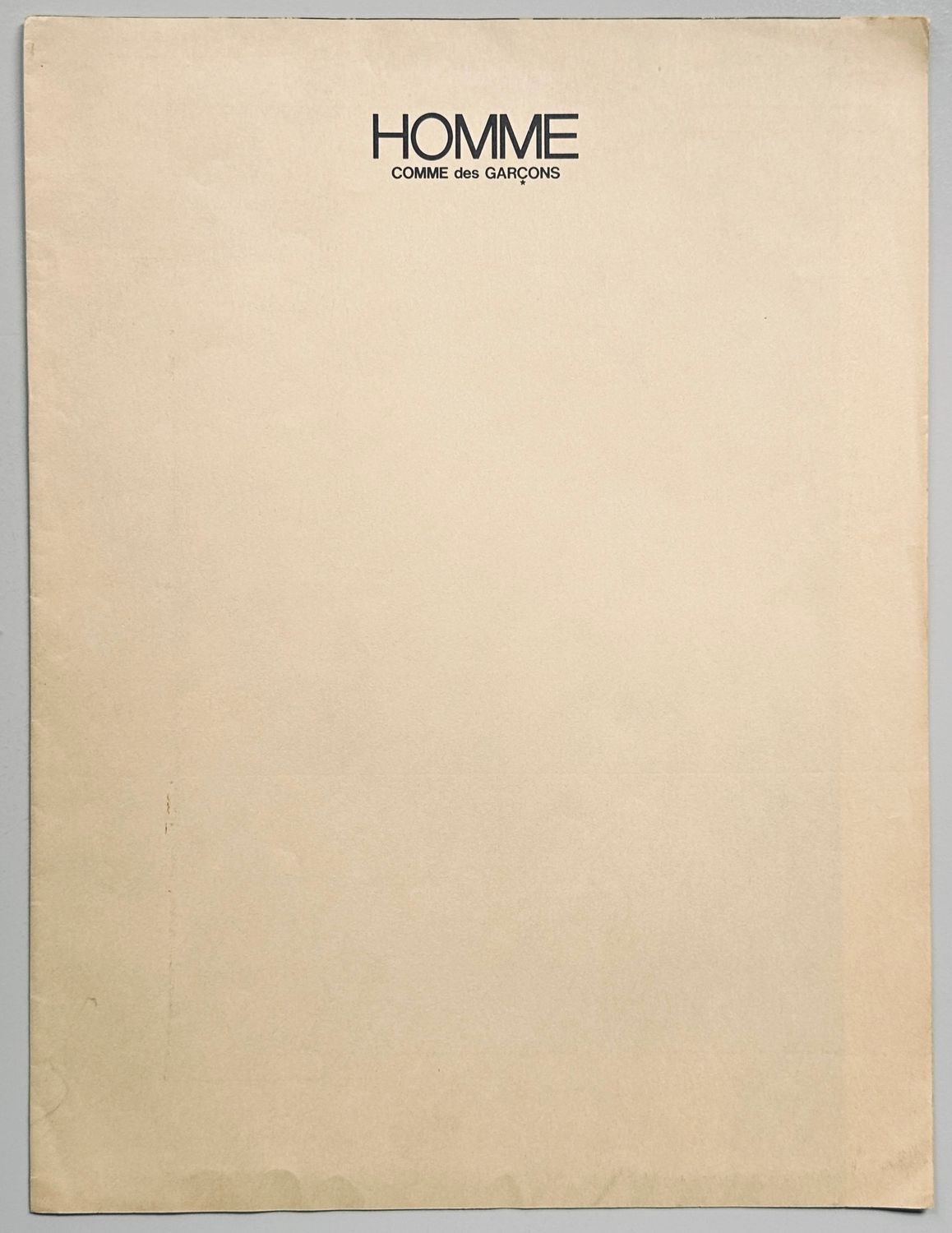 COMME des GARÇONS Homme 1981 No 6