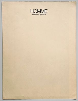 COMME des GARÇONS Homme 1981 No 6