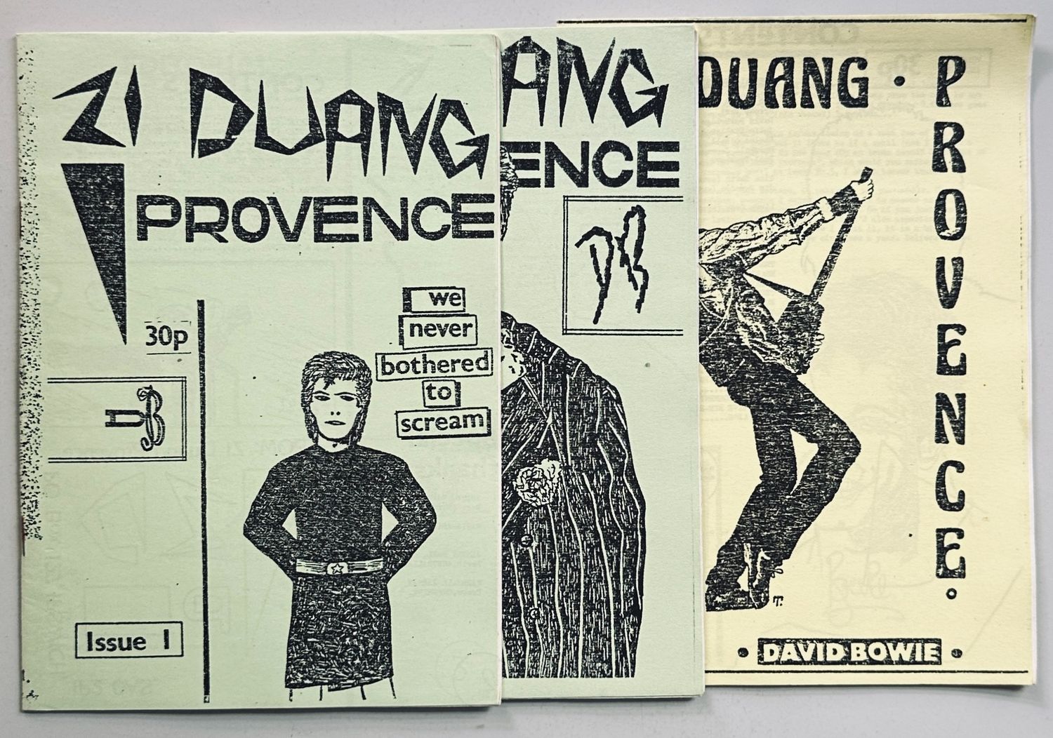 David Bowie Zi Duang Provence Fanzine 1-3