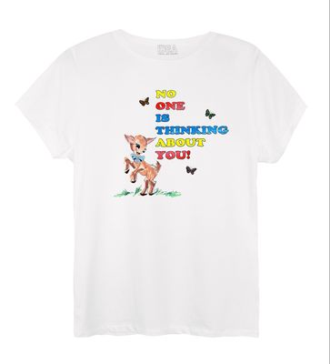 Nadia Lee Cohen NO ONE IS THINKING ABOUT YOU! T-Shirt (White)