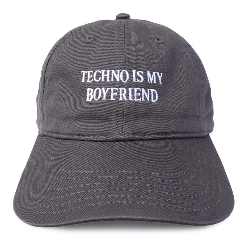 TECHNO IS MY BOYFRIEND hat (Charcoal)