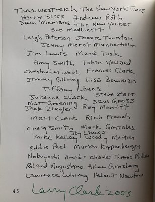 SIGNED] LARRY CLARK PUNK PICASSO