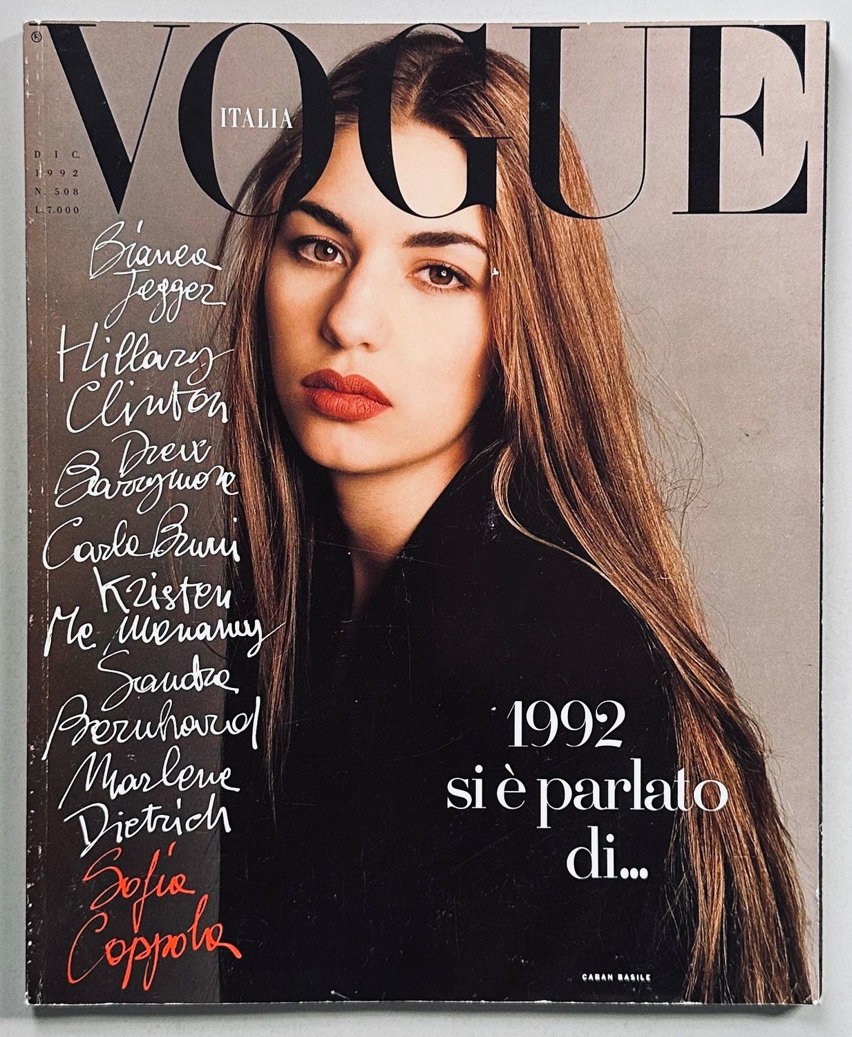 Sofia Coppola Vogue Italia 1992