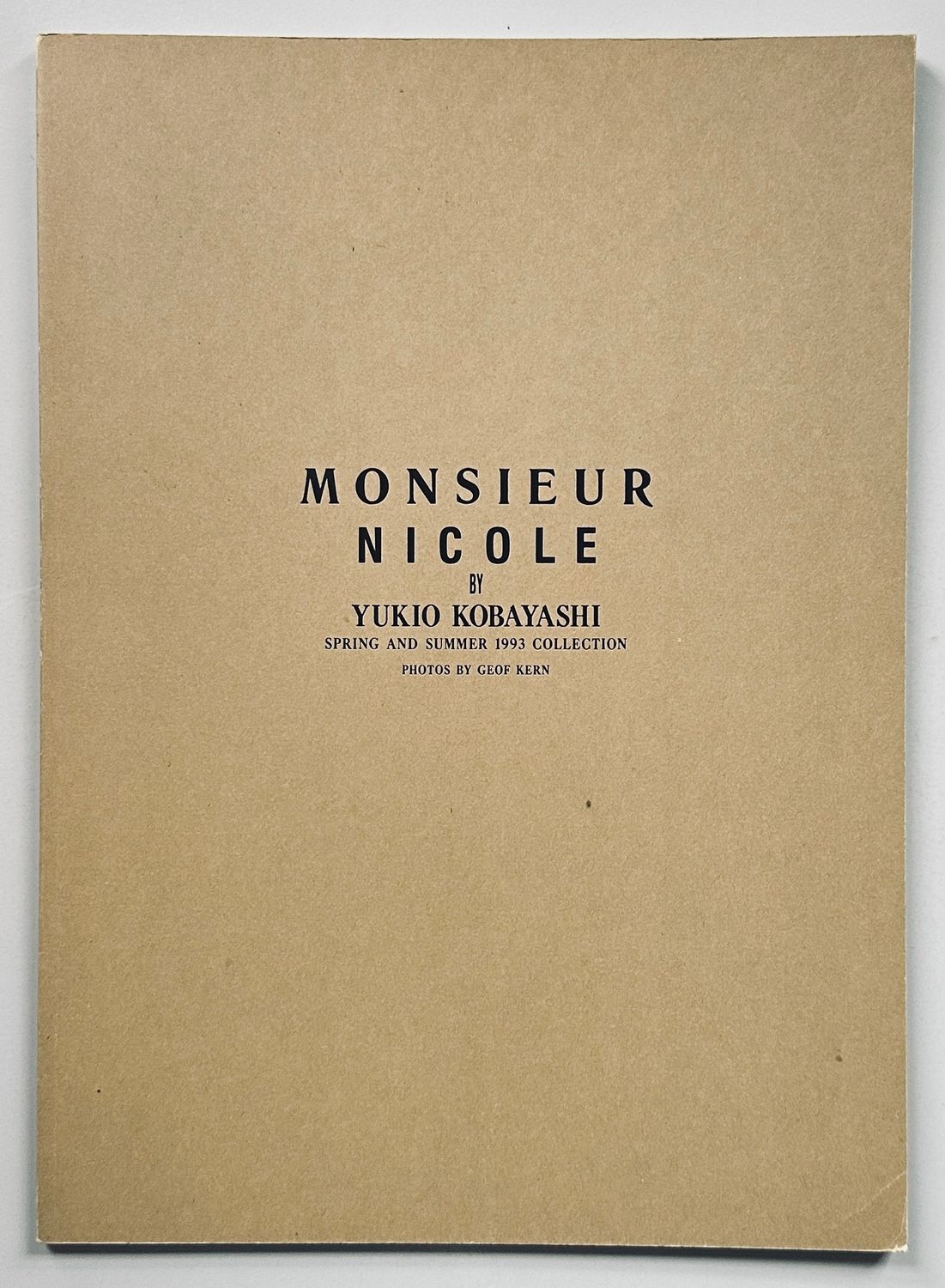 Matsuda/Monsieur Nicole Spring/Summer 1993 Matsuda/Monsieur Nicole Spring/Summer 1993