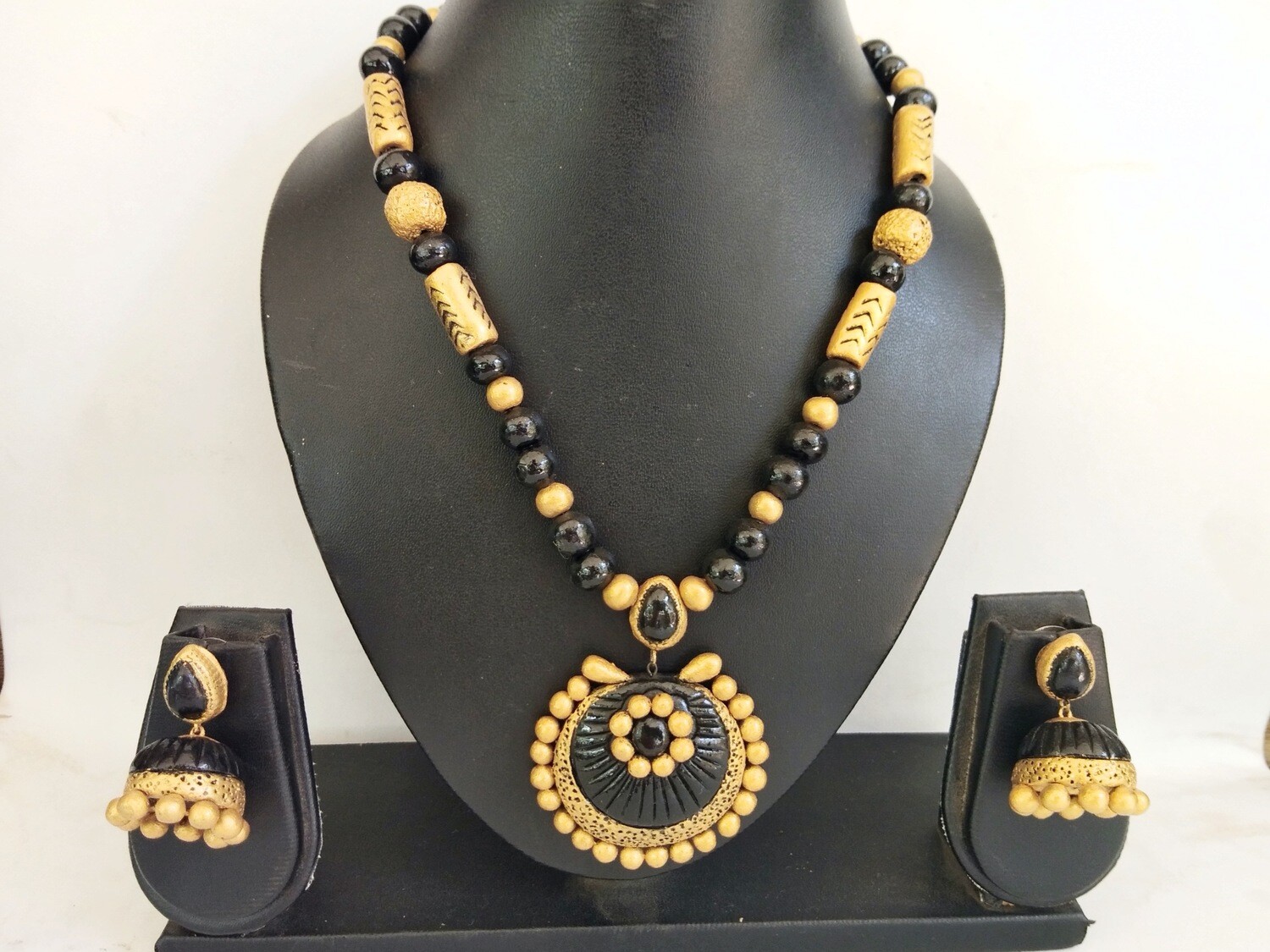 Terracotta Jewellery Necklace Set - NH300