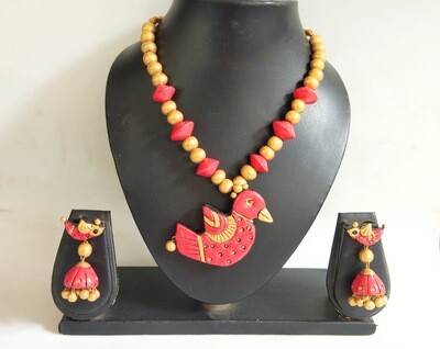 Terracotta Jewellery Necklace Set - NH380 Terracotta Jewellery Necklace Set - NH380
