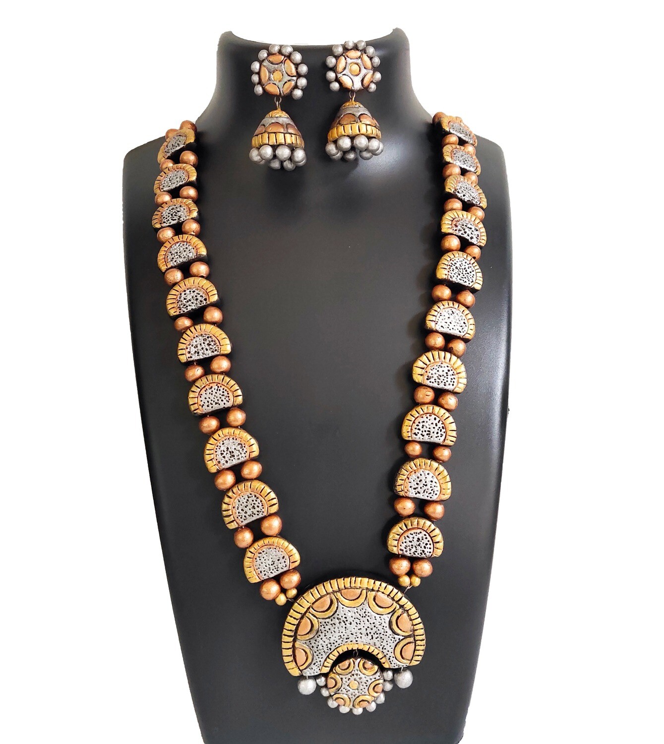 Terracotta Jewellery Necklace Set - NH400