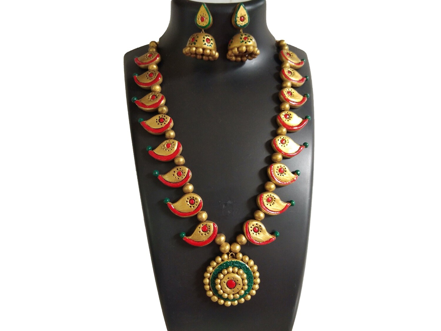 Terracotta Jewellery Necklace Set - NH390