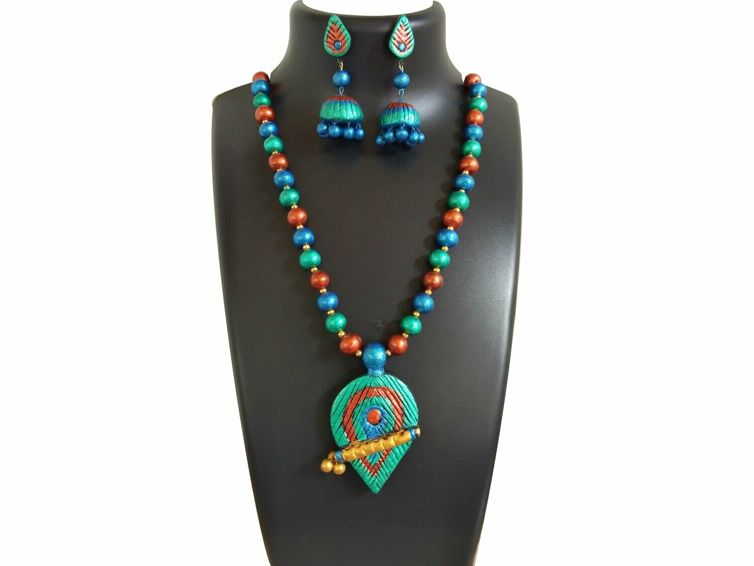 Terracotta Jewellery Necklace Set - NH420