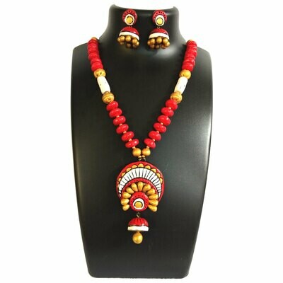Terracotta Jewellery Necklace Set - NH225