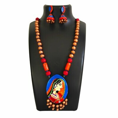 Terracotta Jewellery Necklace Set - NH460 Terracotta Jewellery Necklace Set - NH460