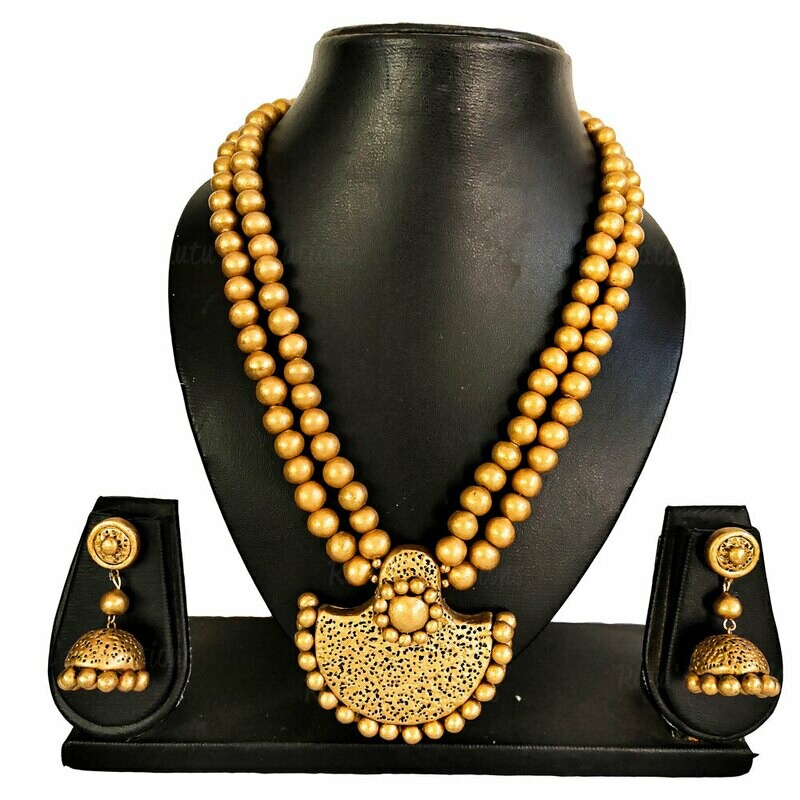 Terracotta Jewellery Necklace Set - NH500