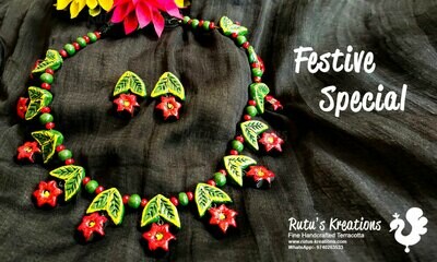 Terracotta Jewellery Necklace Set - NH540 Terracotta Jewellery Necklace Set - NH540