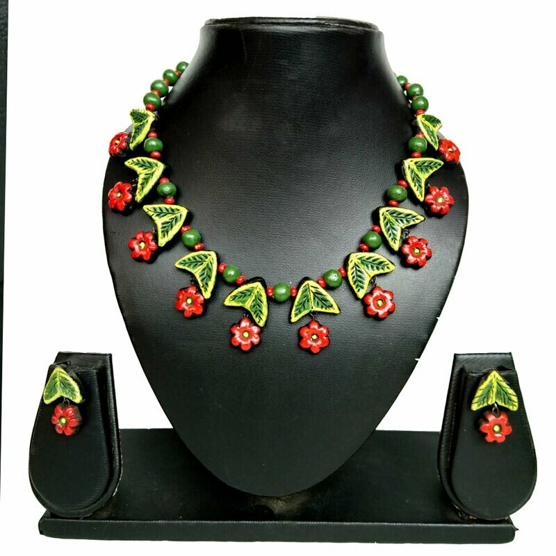 Terracotta Jewellery Necklace Set - NH540 Terracotta Jewellery Necklace Set - NH540